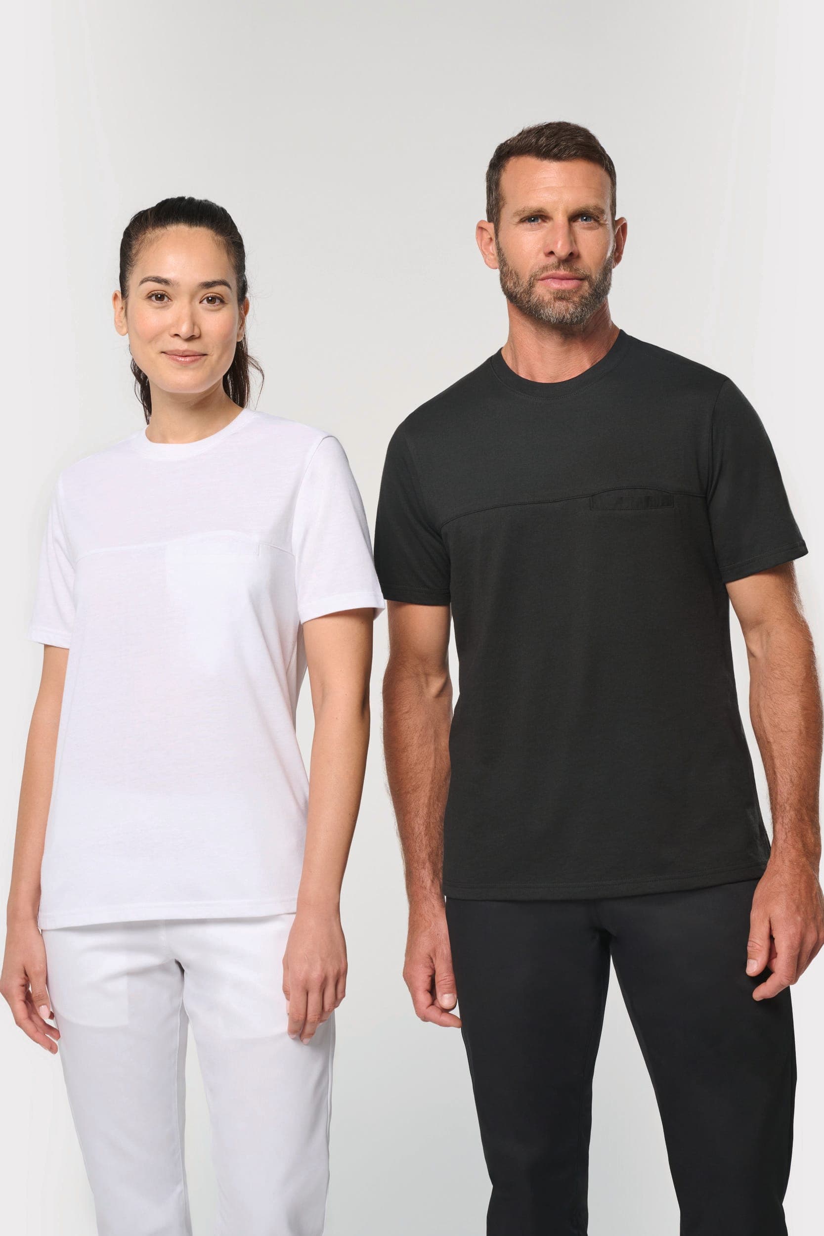 T-shirt de cuisine respirant unisexe en situation