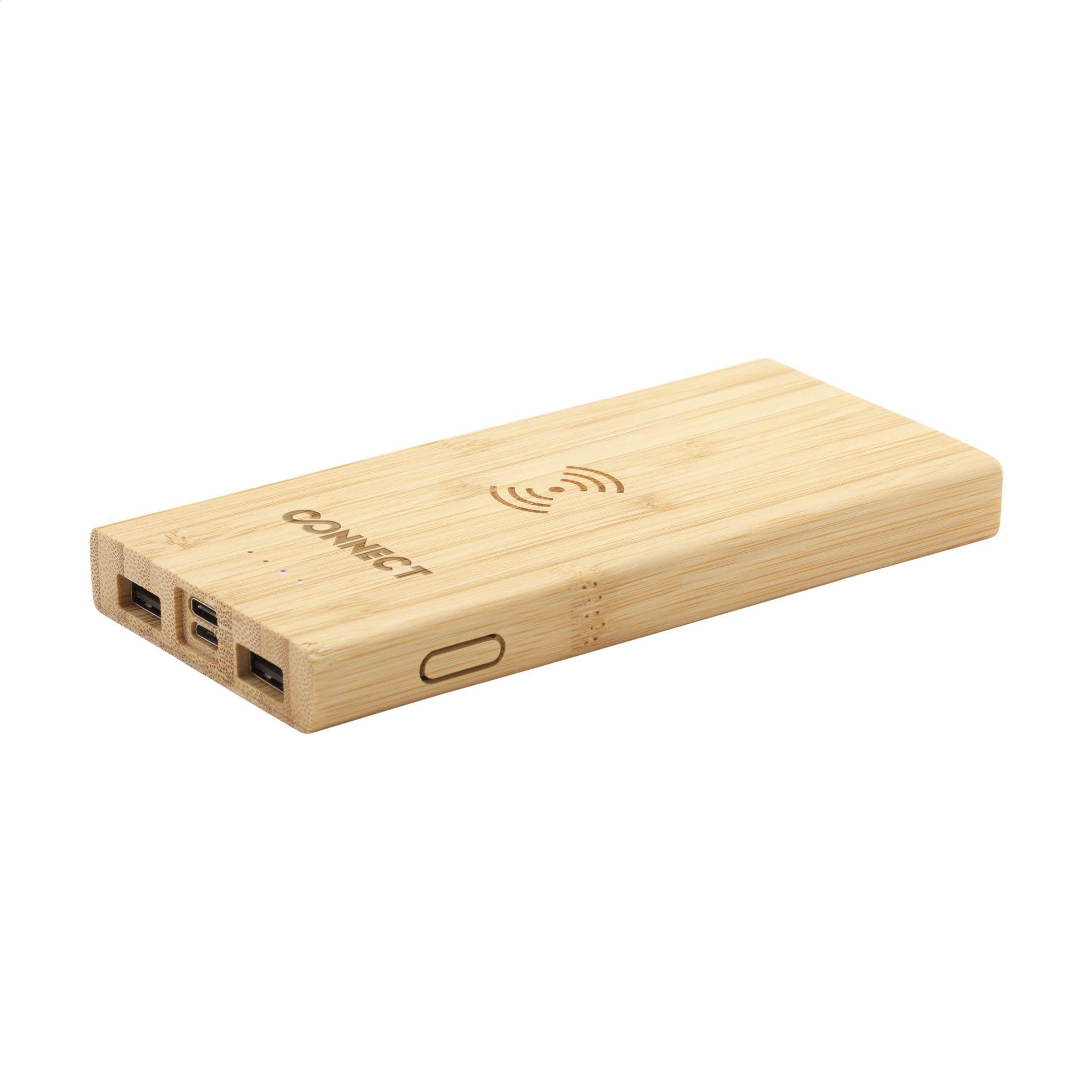 Batterie externe sans fil bambou 8000 mAh