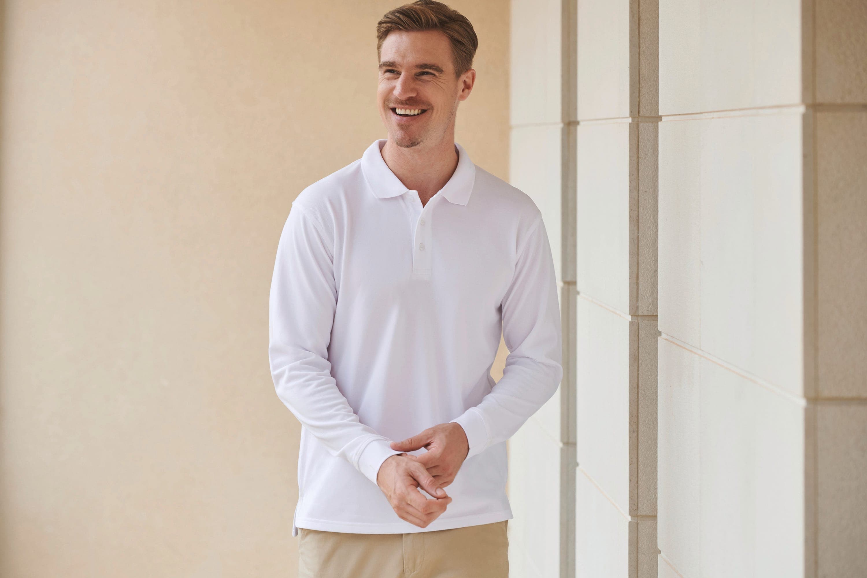 COOLPLUS® LONG SLEEVED POLO SHIRT