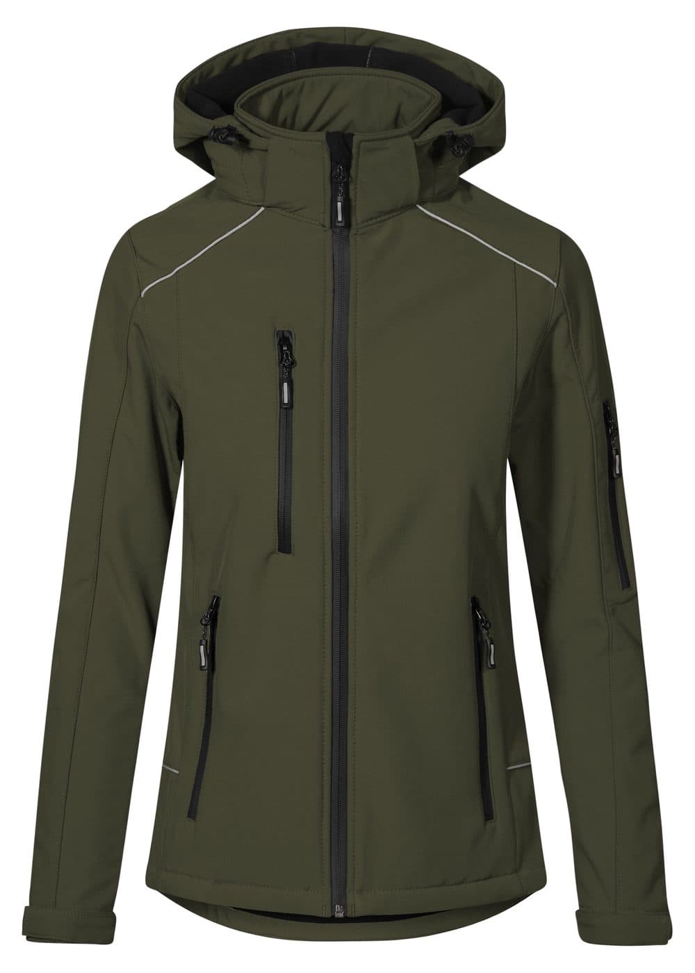 WOMEN'S WARM SOFTSHELL JACKET coloris Kaki