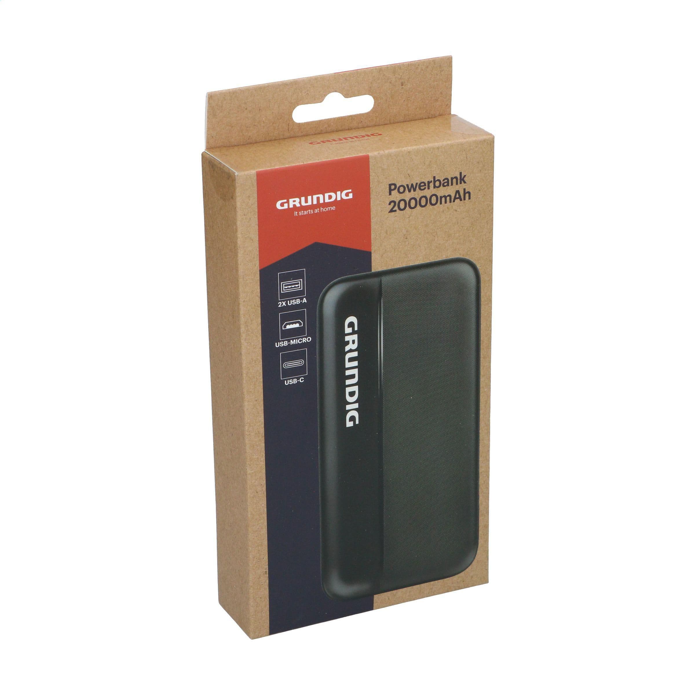 Batterie externe Grundig 20000 mAh en situation