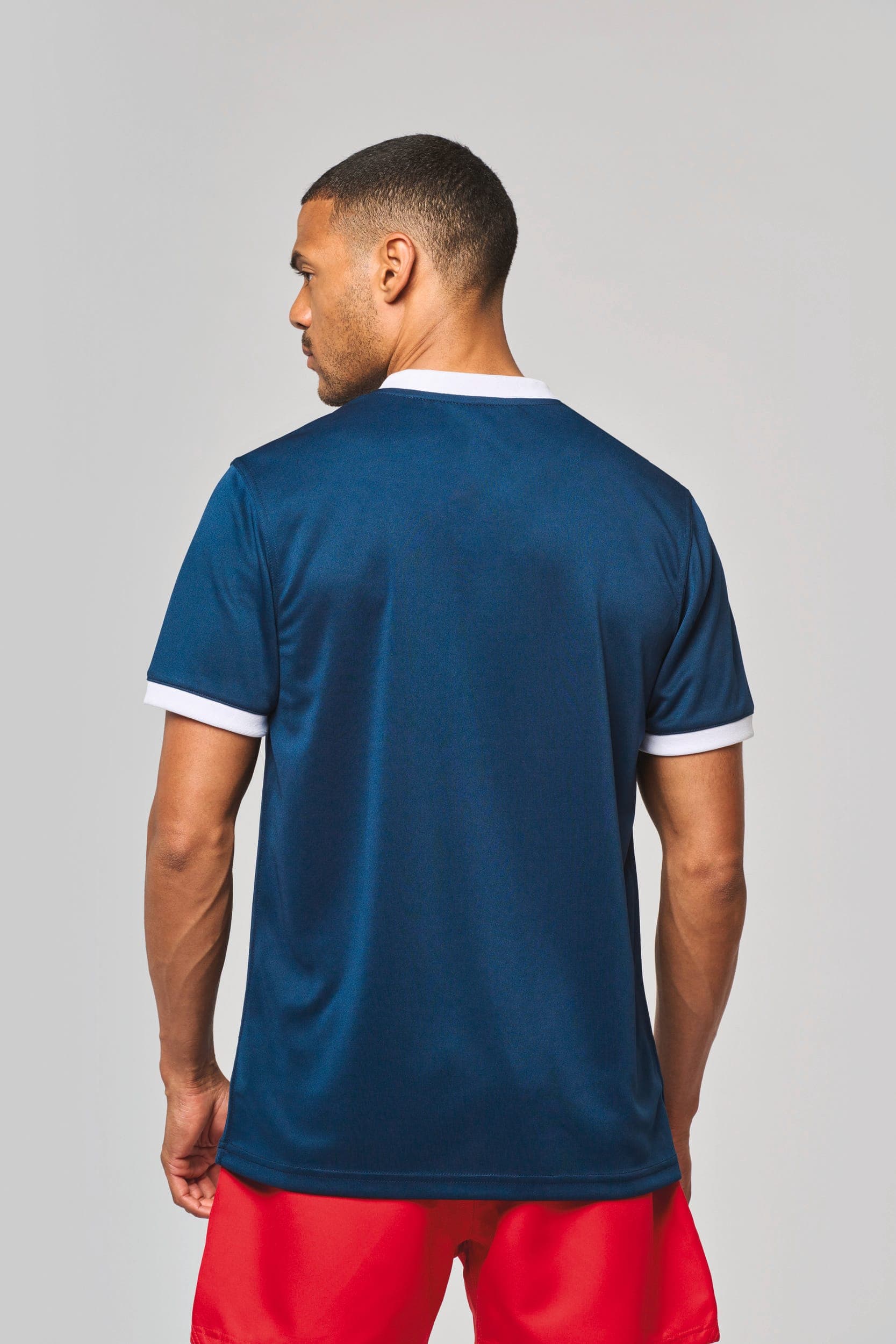 Maillot de rugby manches courtes unisexe en situation