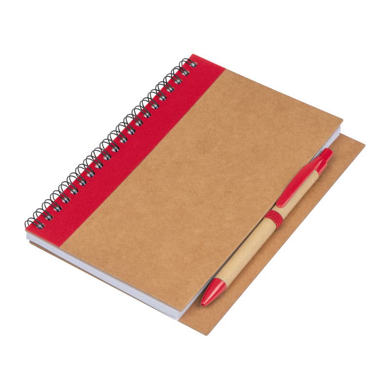 Bloc-notes à spirale "Ravenna" coloris Rouge