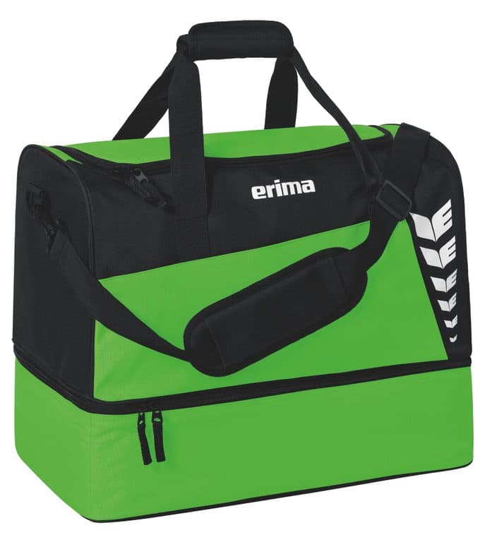 Sac de sport SIX WINGS avec compartiment inférieur coloris Vert / Noir