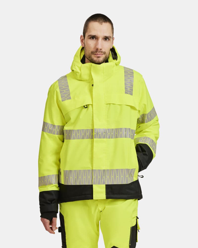 Jobman 1235 Winter Jacket Hi-Vis en situation