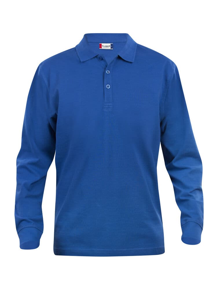Clique Classic Lincoln L/S Polo coloris Bleu roi