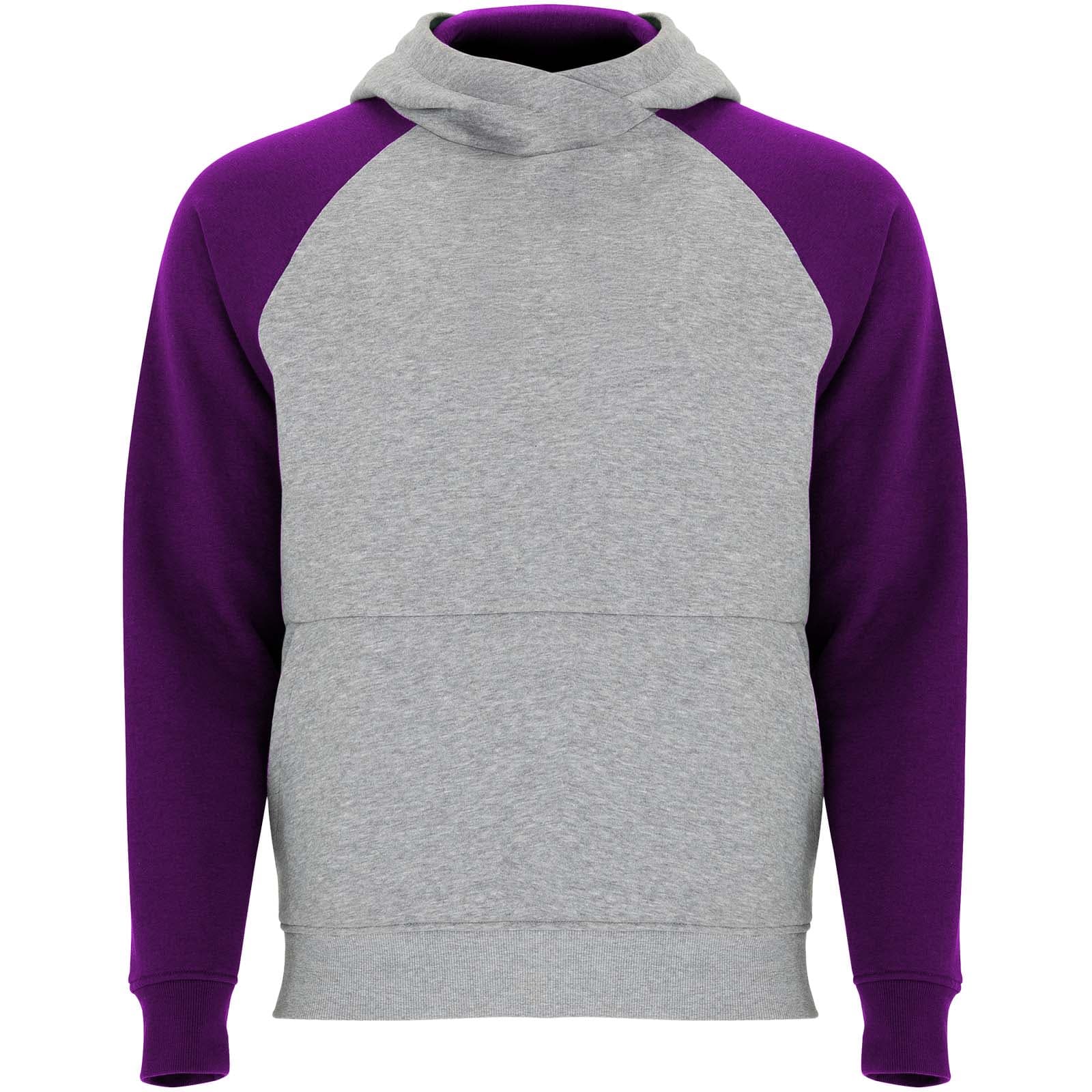 Sweat à capuche de 280 g/m² Badet bicolore pour enfant coloris Gris