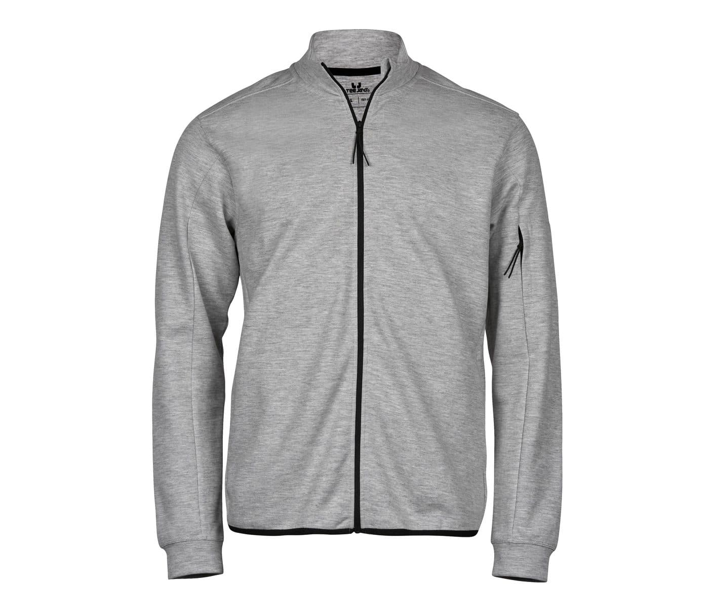 ATHLETIC FULL ZIP CARDIGAN coloris Gris chiné
