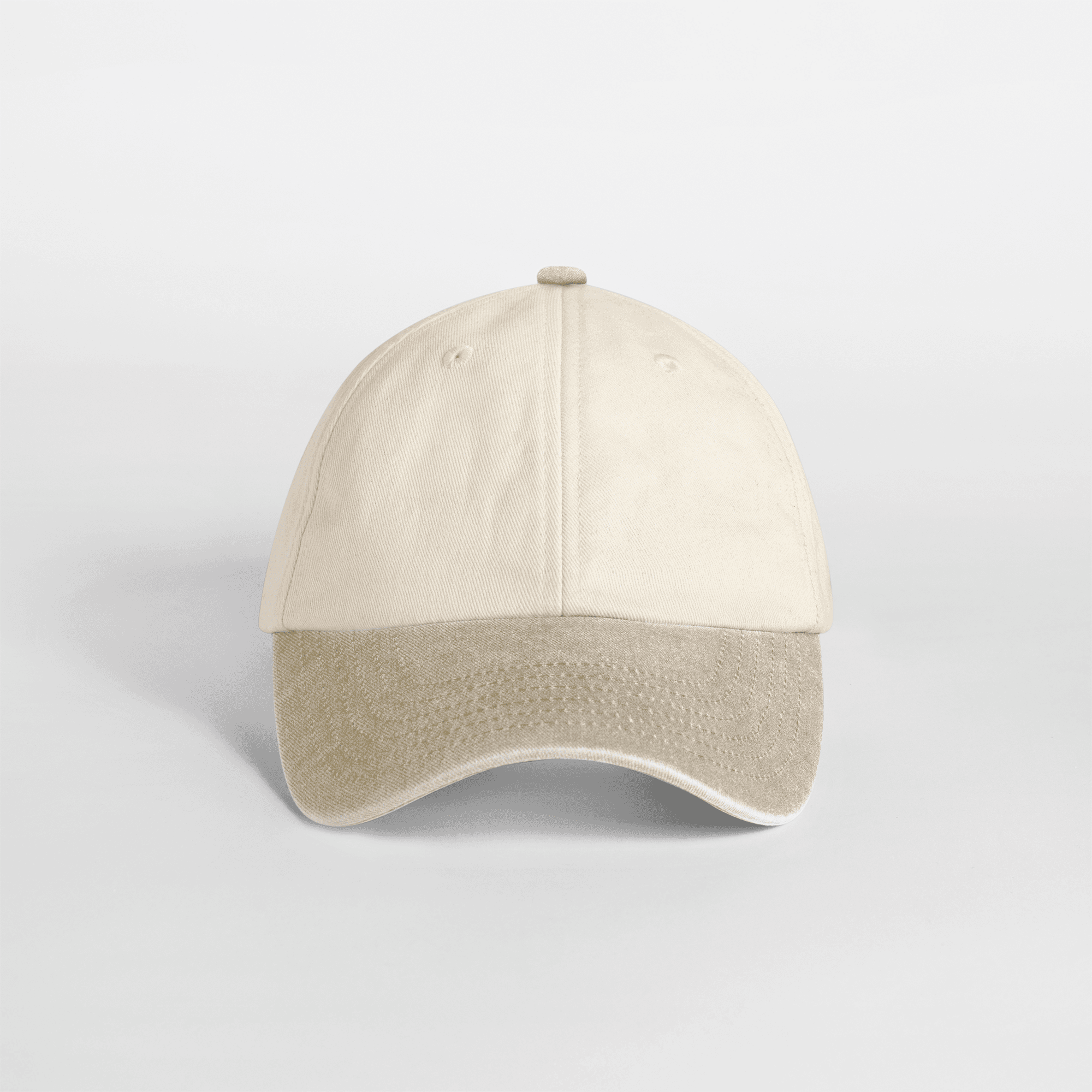 Casquette vintage compacte visière contrastée coloris Naturel / Sable désert vintage