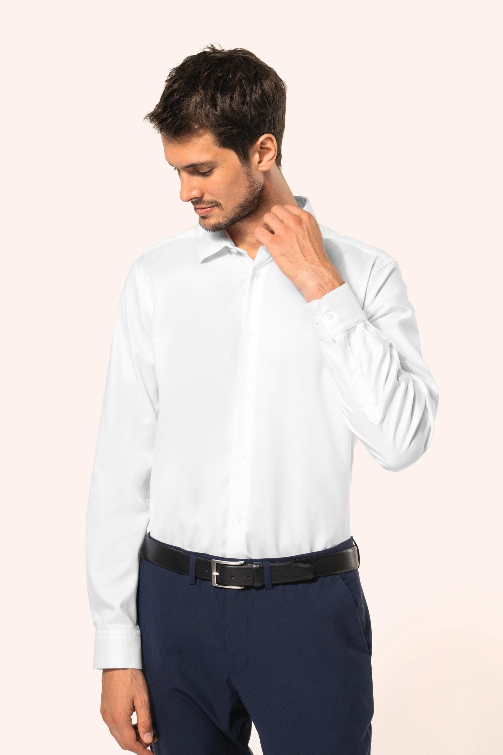 Chemise Oxford pinpoint manches longues homme en situation