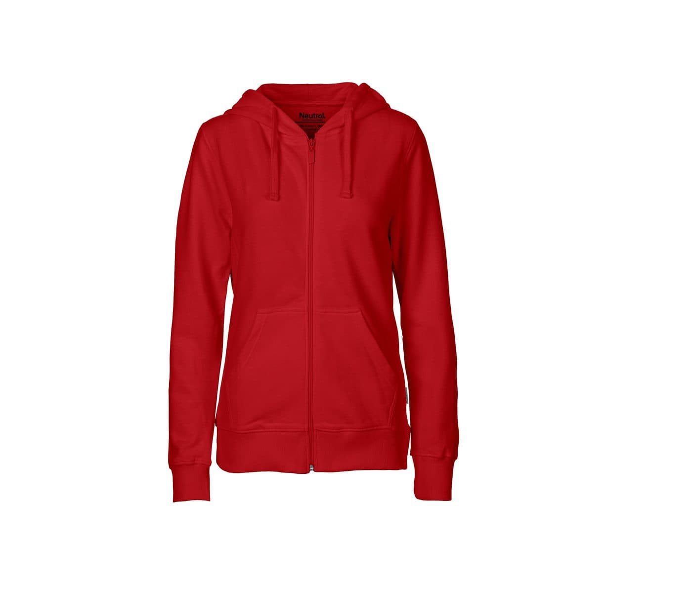 LADIES HOODIE WITH ZIP coloris Rouge