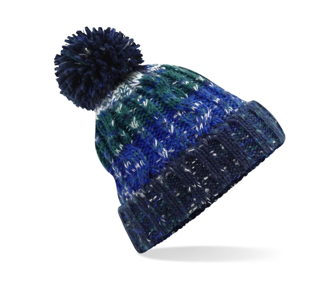 CORKSCREW POM POM BEANIE coloris Bleu Alpine