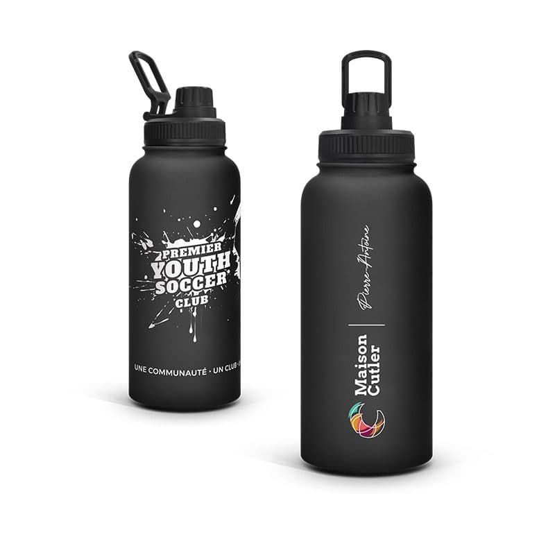 BOUTEILLE GOURDE 1 L ISOTHERME DOUBLE-PAROI FINITION SOFT TOUCH en situation