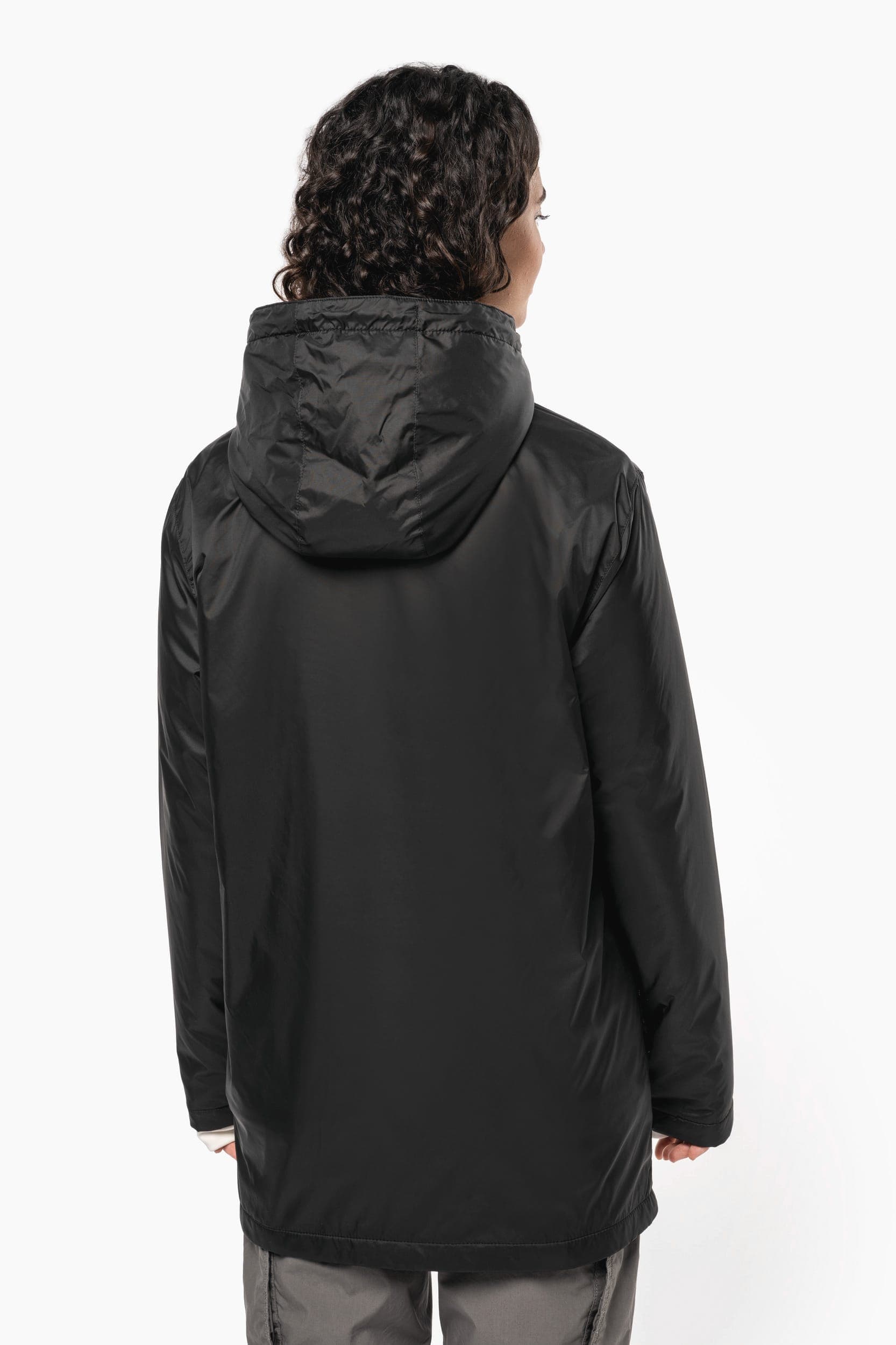 Veste à capuche avec doublure en micropolaire unisexe en situation