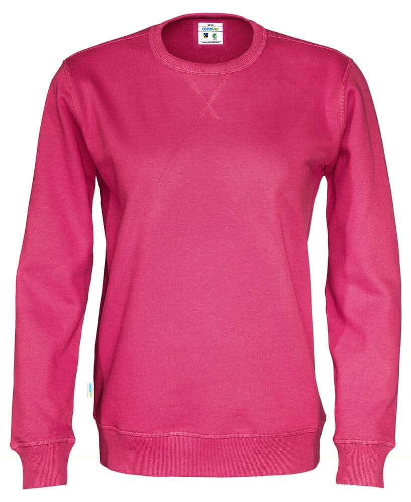 SWEAT COL ROND UNISEXE - CERTIFIÉ GOTS coloris Cerise