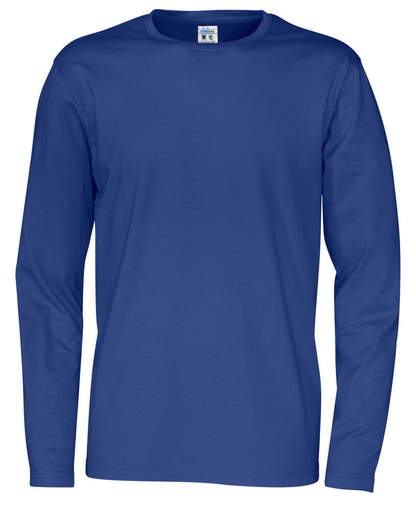T-SHIRT MANCHES LONGUES HOMME - CERTIFIÉ GOTS coloris Bleu