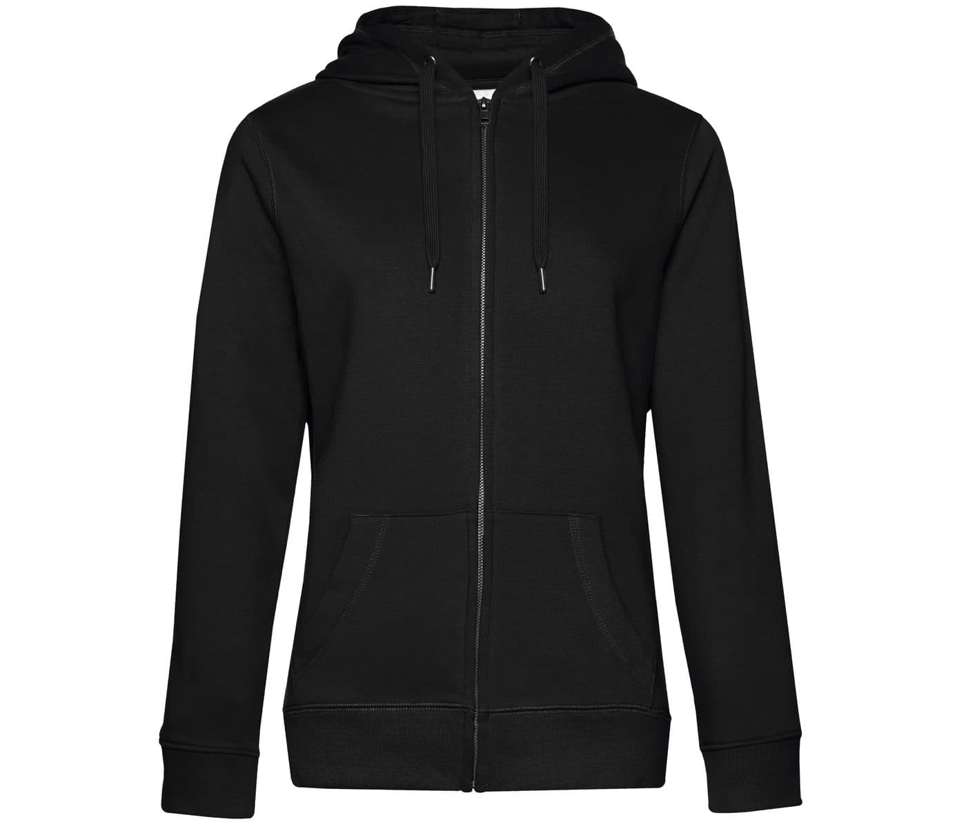 B&C QUEEN ZIPPED HOOD coloris Noir pur