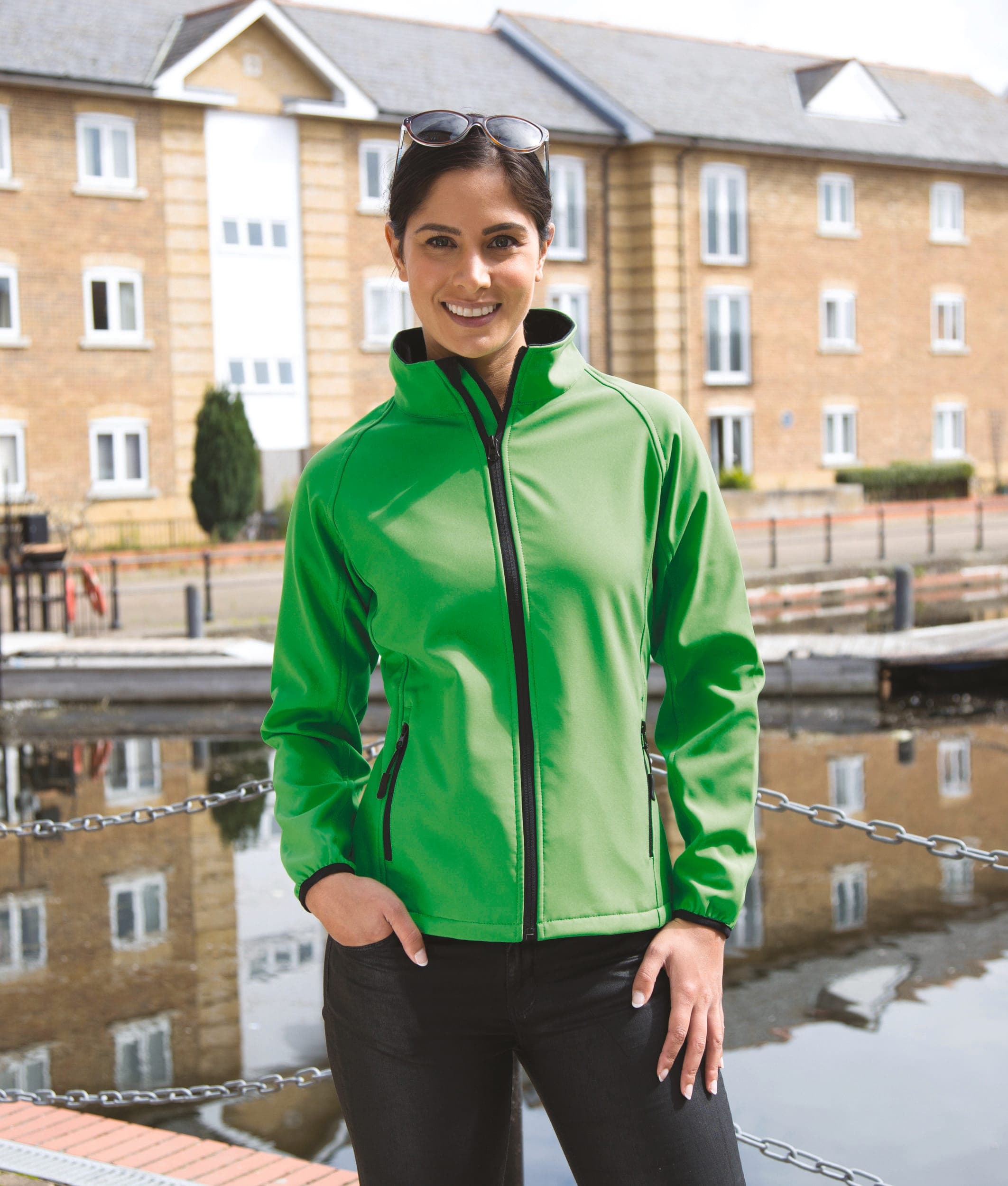 Veste Softshell Femme Printable en situation