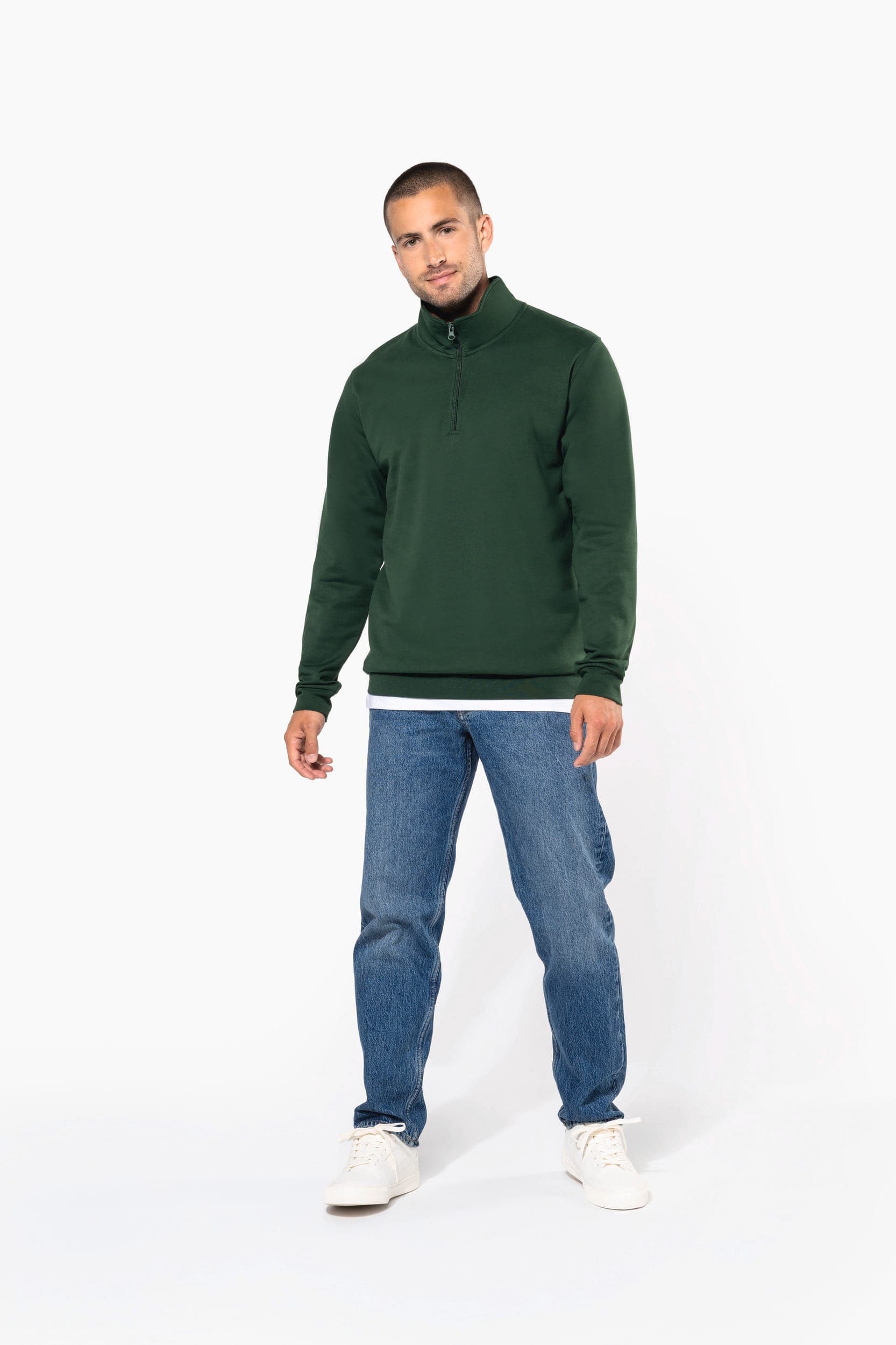 Sweat-shirt col zippé homme en situation