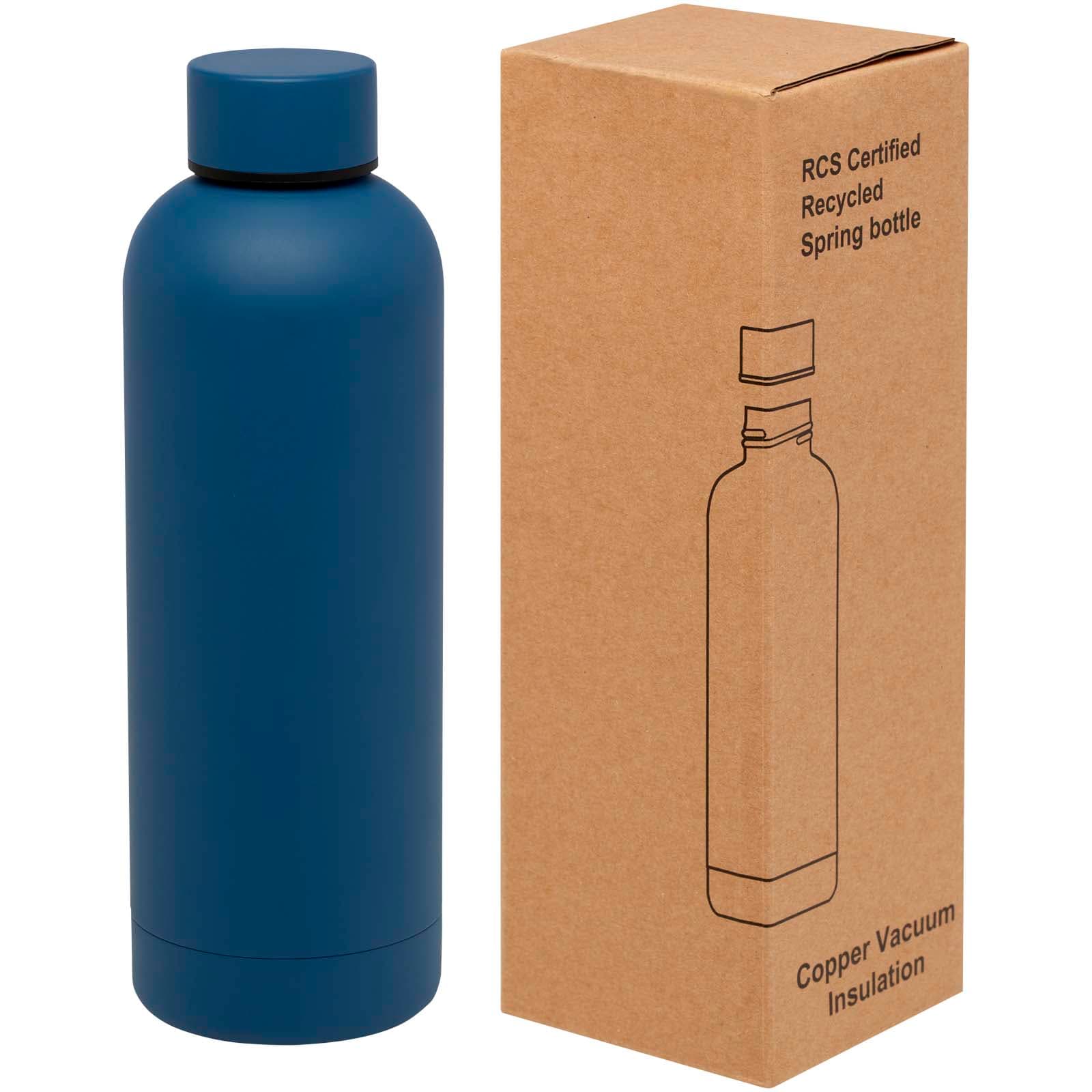 Bouteille isotherme avec isolation par le vide Spring 500 ml en cuivre inoxydable recyclé certifié RCS coloris Bleu océan