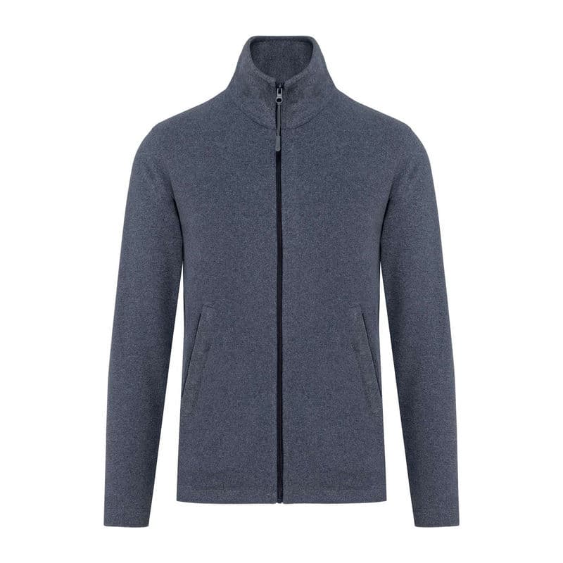 FALCO - FULL ZIP MICROFLEECE JACKET coloris Bleu marine chiné