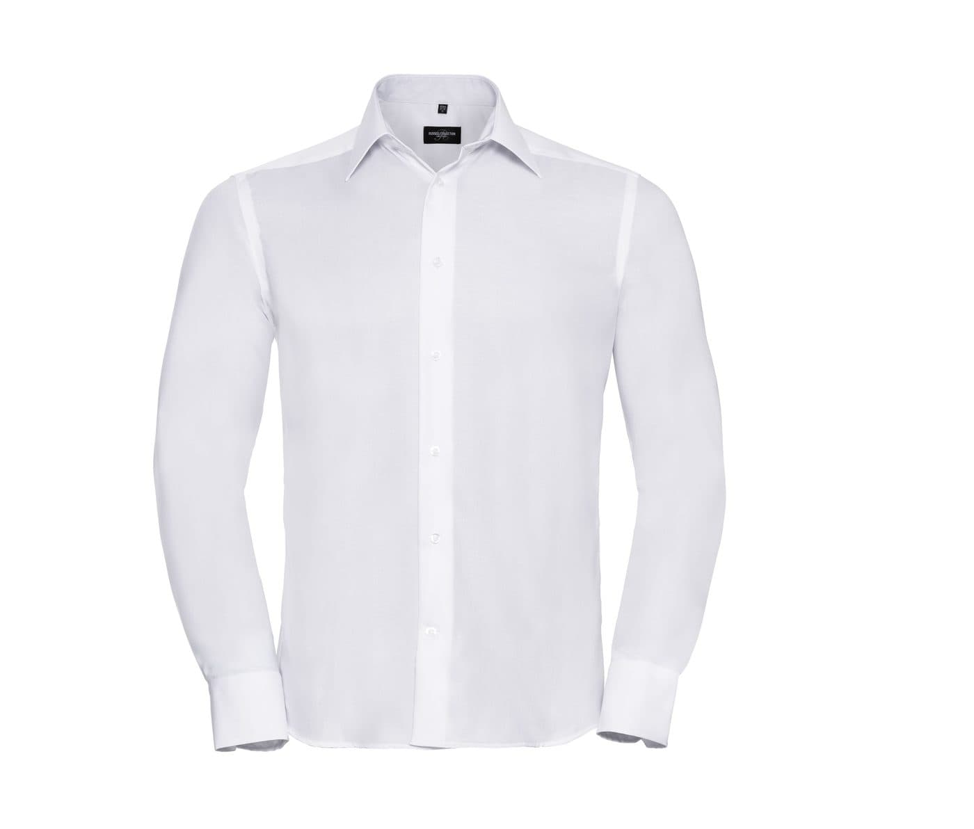 MEN'S LONG SLEEVE TAILORED ULTIMATE NON-IRON SHIRT coloris Blanc