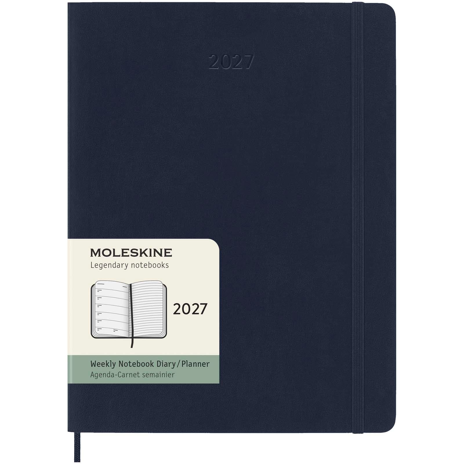 Agenda XL 12 mois Moleskine à couverture souple coloris Bleu saphir