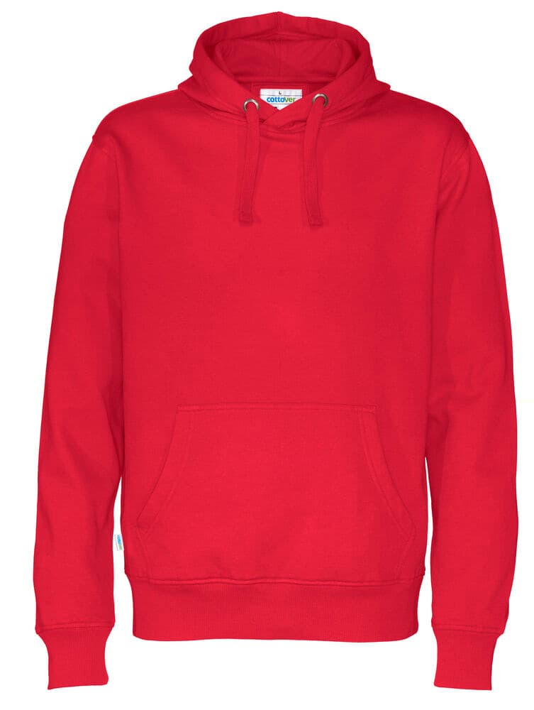 HOODIE HOMME - CERTIFIÉ GOTS coloris Rouge