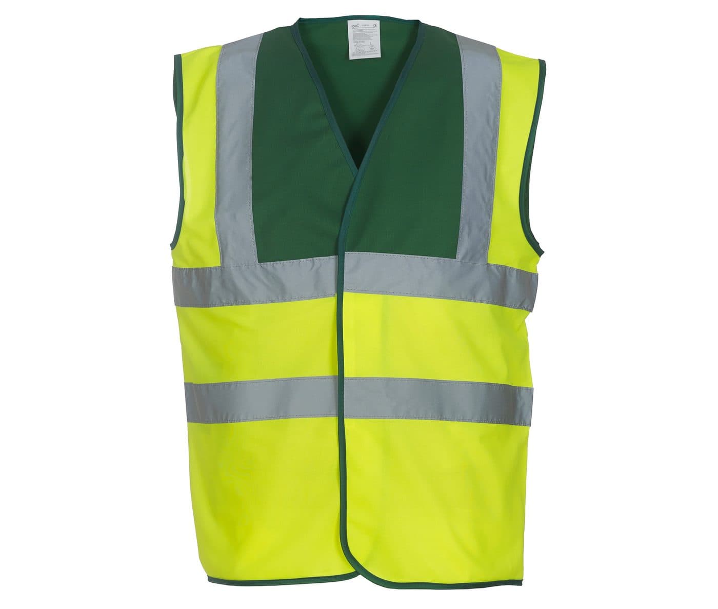 HI-VIS 2-BAND AND BRACES WAISTCOAT coloris Vert Paramedic / Jaune haute visibilité