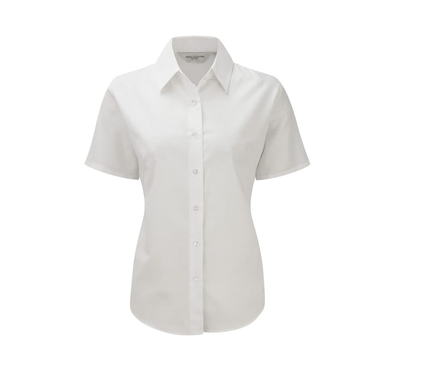 LADIES' SHORT SLEEVE TAILORED OXFORD SHIRT