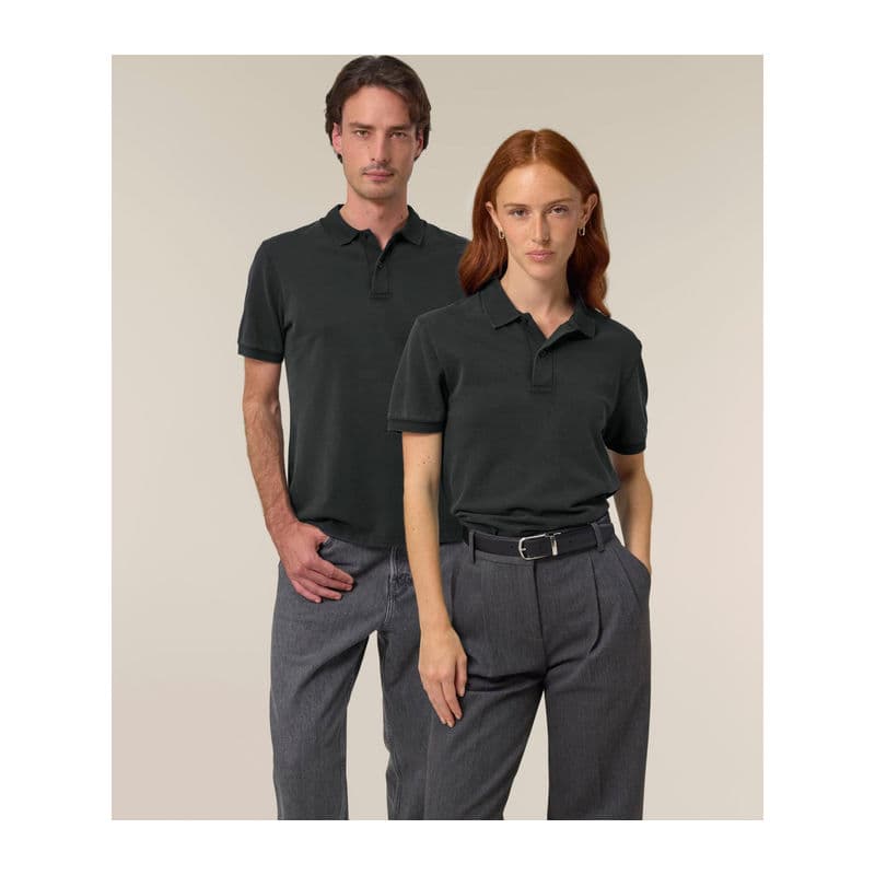 Coaster Vintage unisex polo coloris Noir Dyed G. Rock