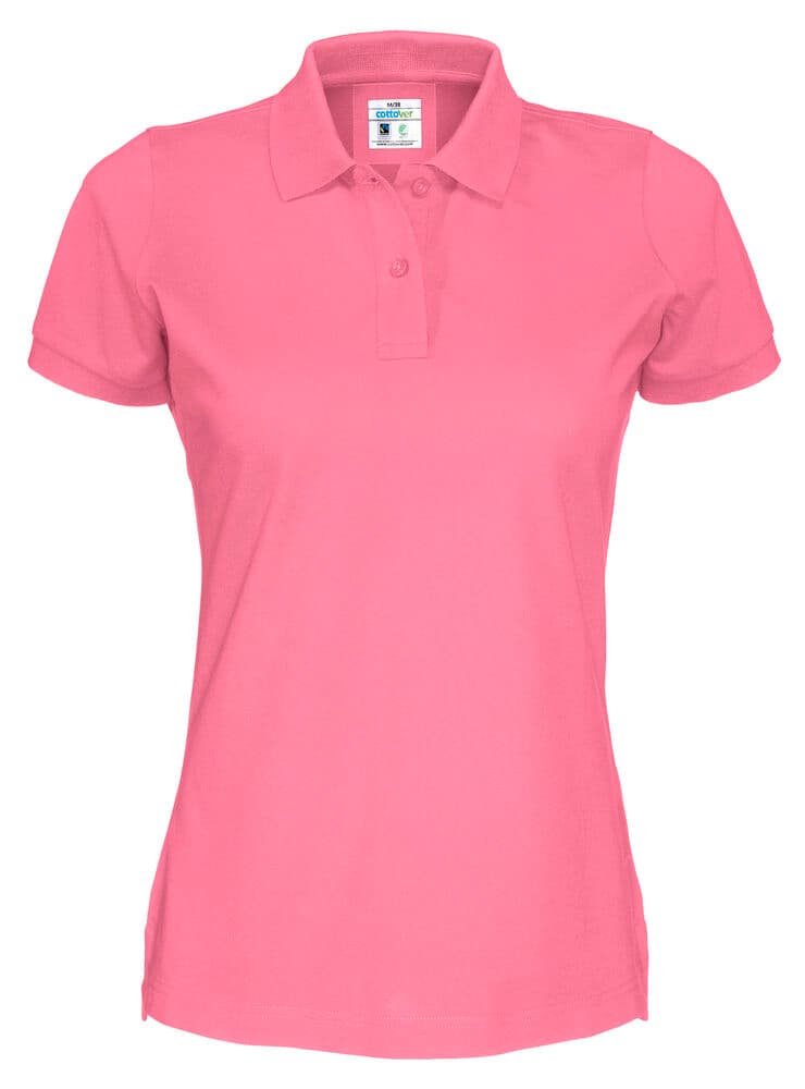 POLO PIQUE FEMME - CERTIFIÉ GOTS coloris Rose
