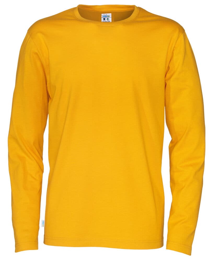 T-SHIRT MANCHES LONGUES HOMME - CERTIFIÉ GOTS coloris Jaune