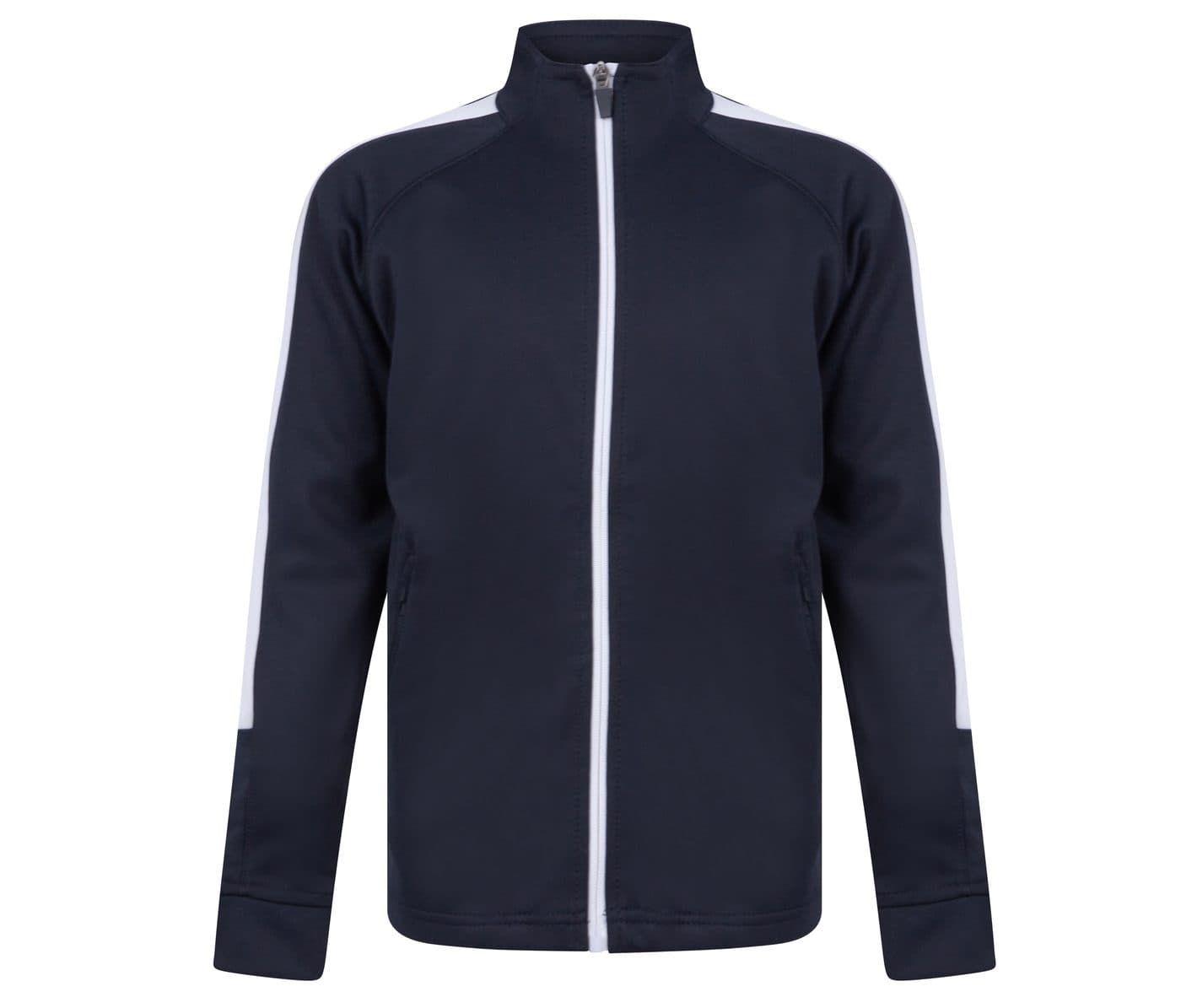 KID'S KNITTED TRACKSUIT TOP coloris Marine / Blanc