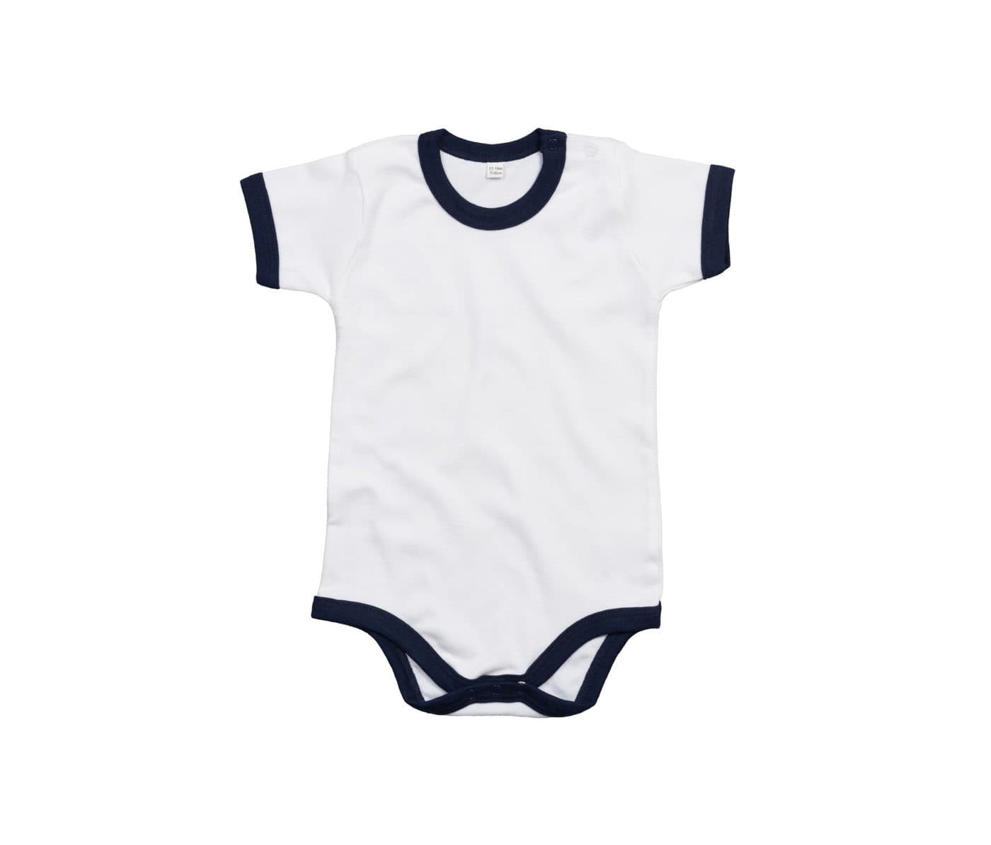 BABY RINGER BODYSUIT coloris Blanc / Marine marin