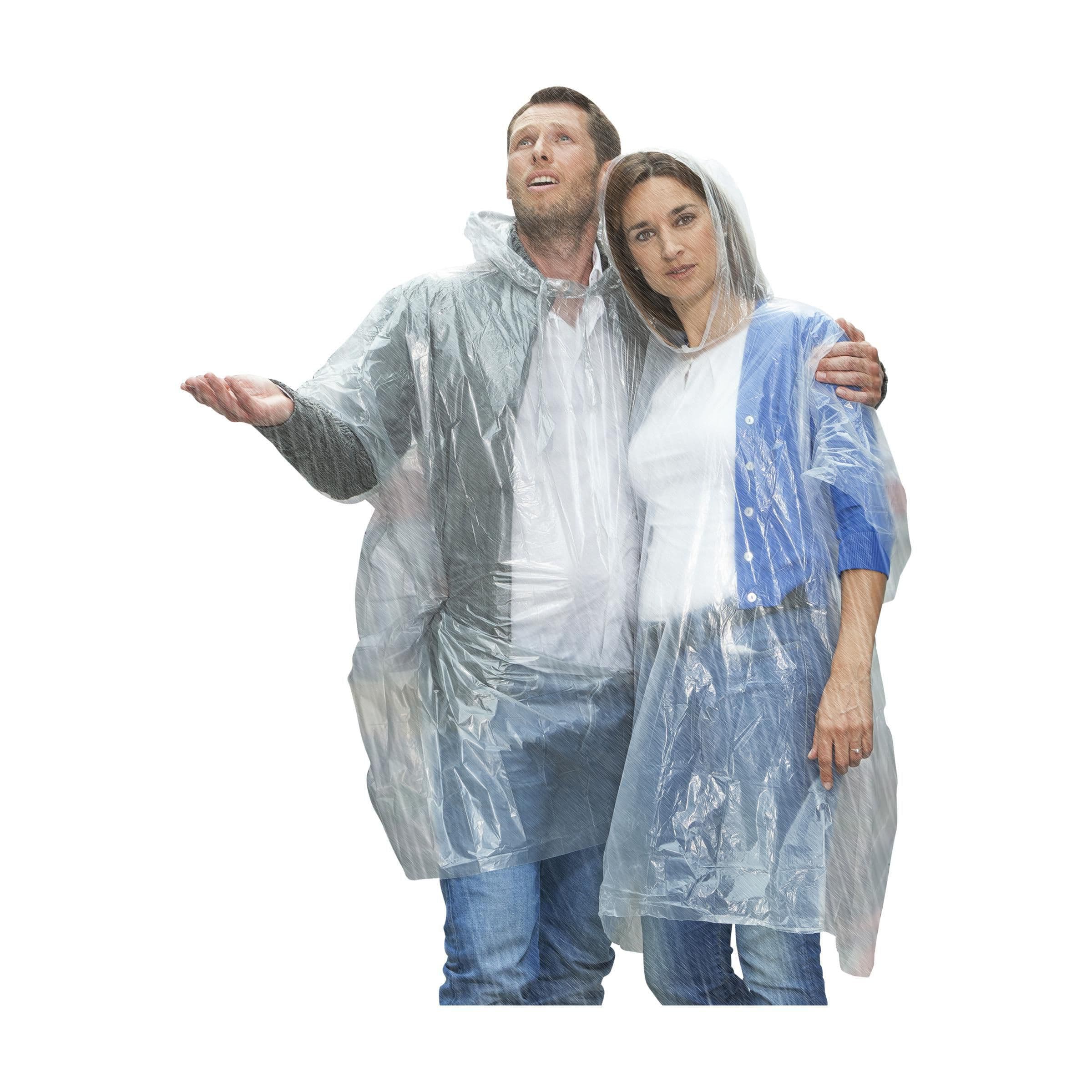 Veste de pluie transparente en situation