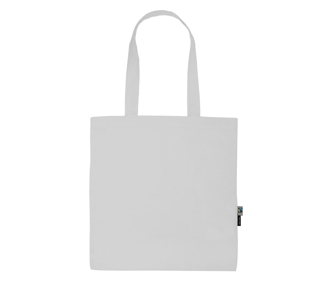 SHOPPING BAG, LONG HANDLES coloris Blanc