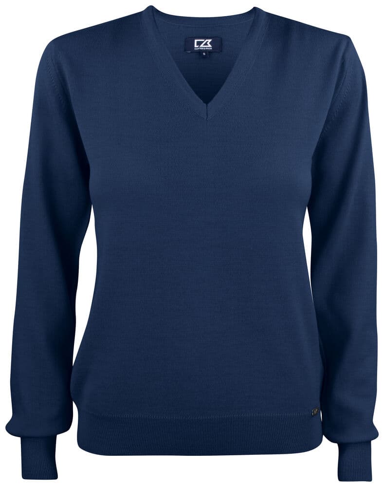 Pull col V Cutter & Buck Everett 2.0 femme coloris Marine foncé