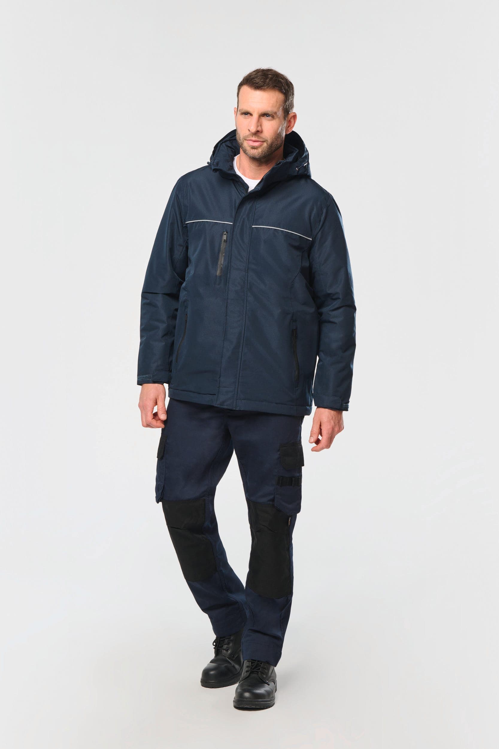 Parka performance à capuche unisexe en situation