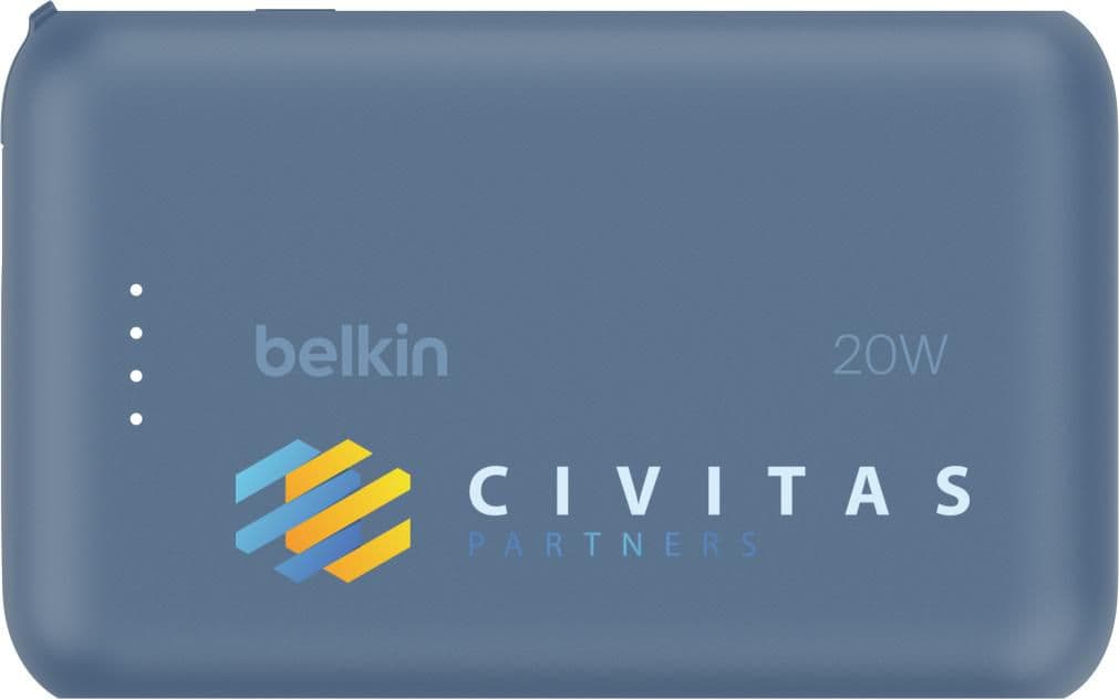 Banque d'énergie Belkin BoostCharge 10K câble intégré en situation