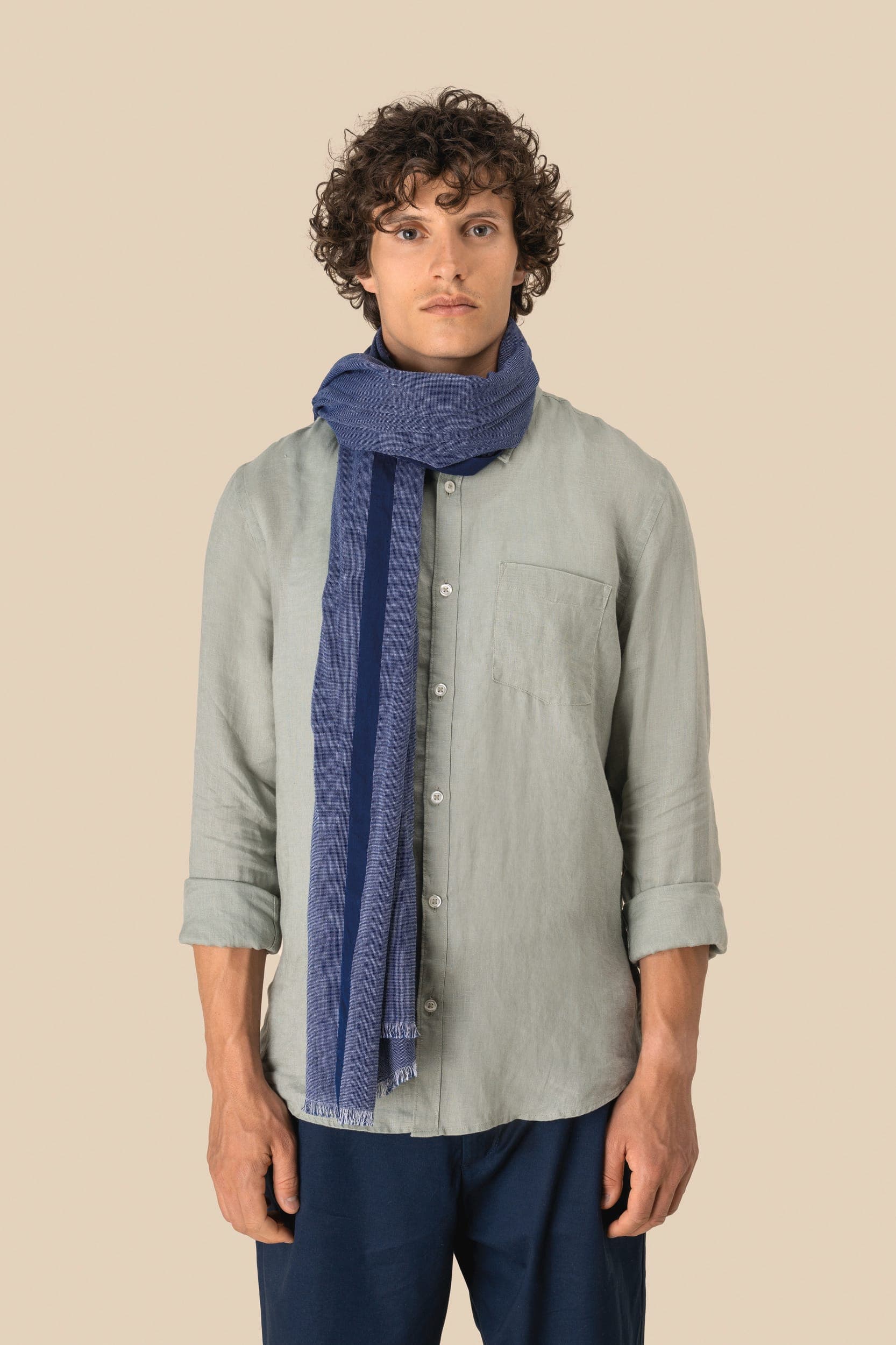 Chèche en chambray unisexe