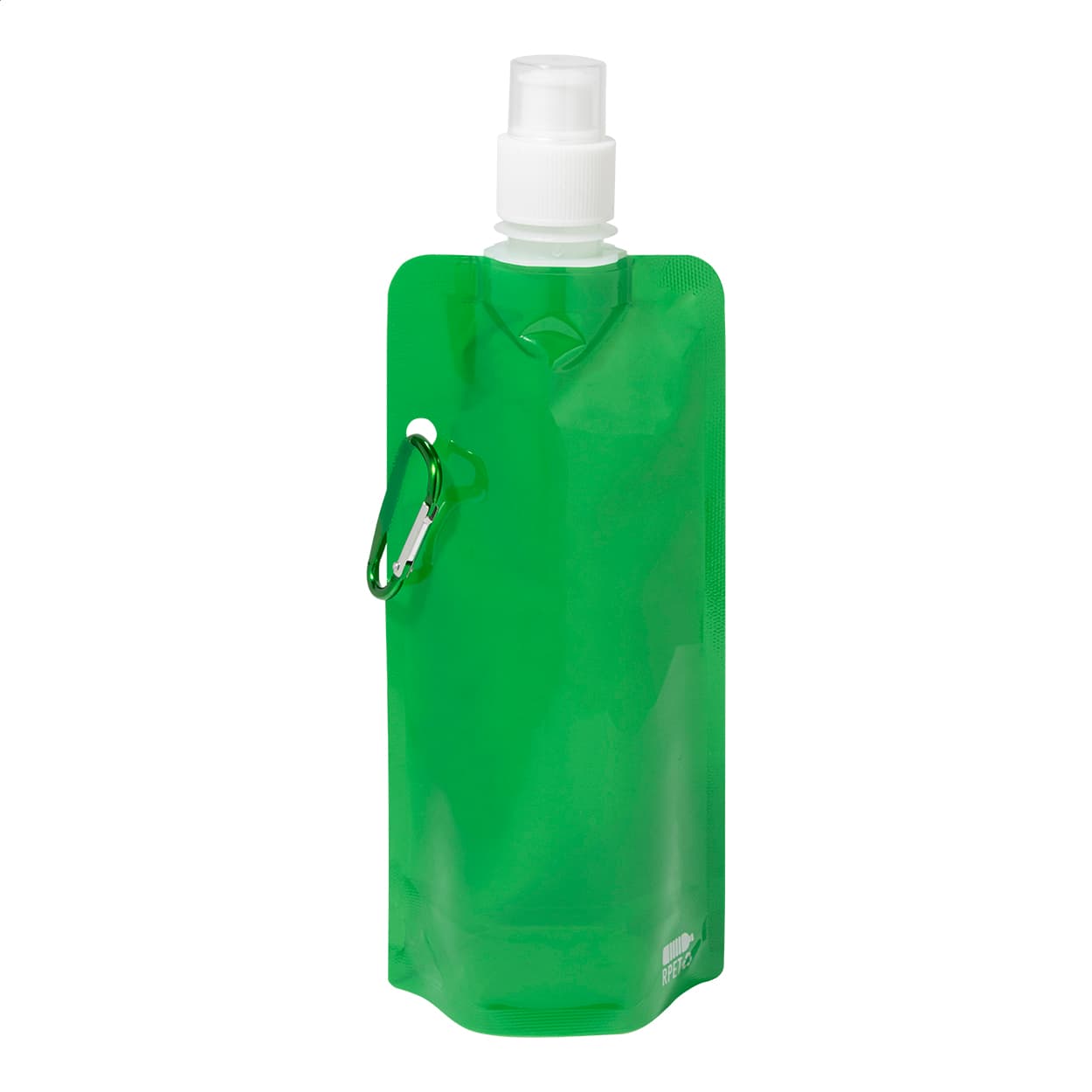 Bouteille pliable en RPET coloris Vert