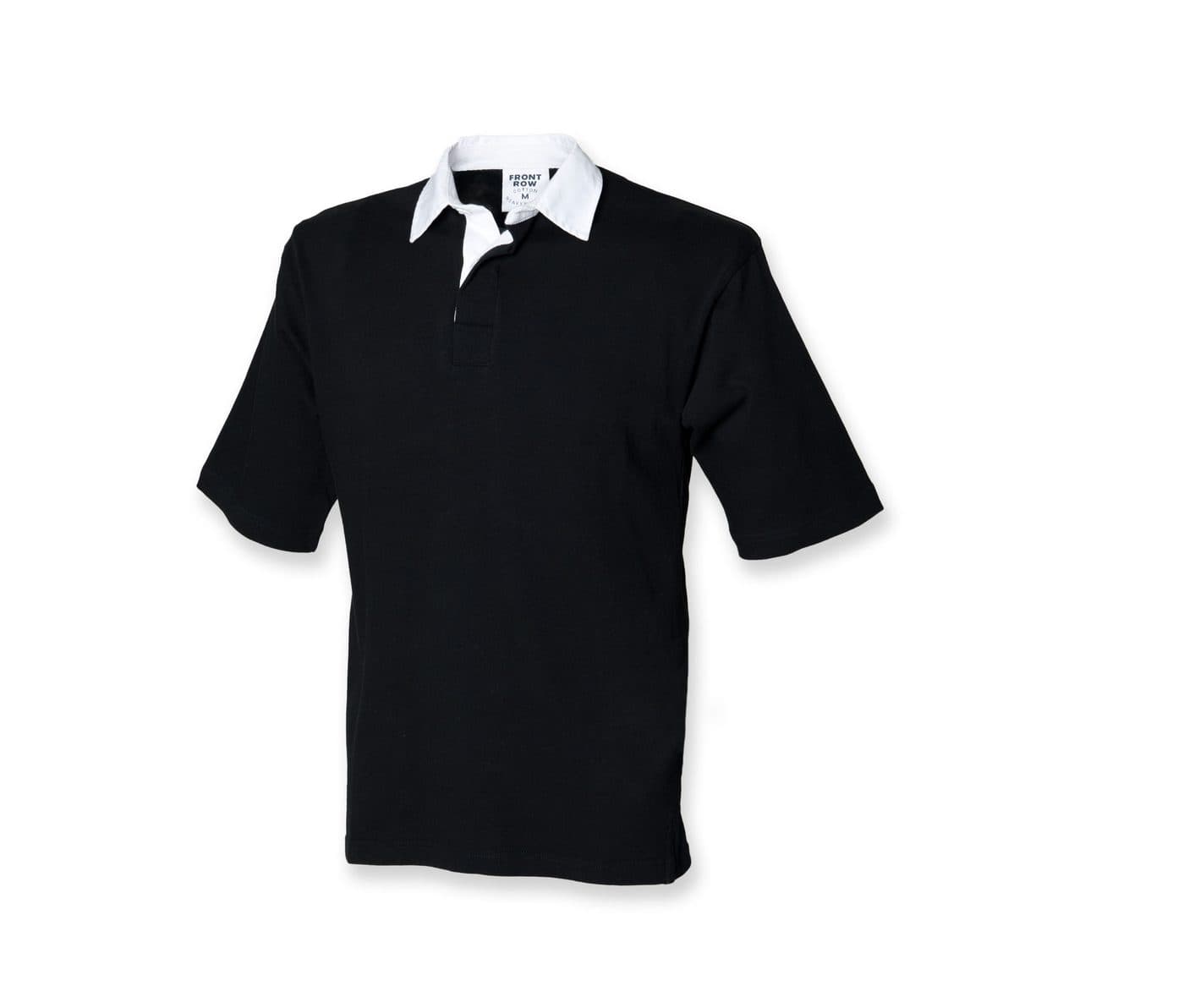 SHORT SLEEVED RUGBY SHIRT coloris Noir / Blanc