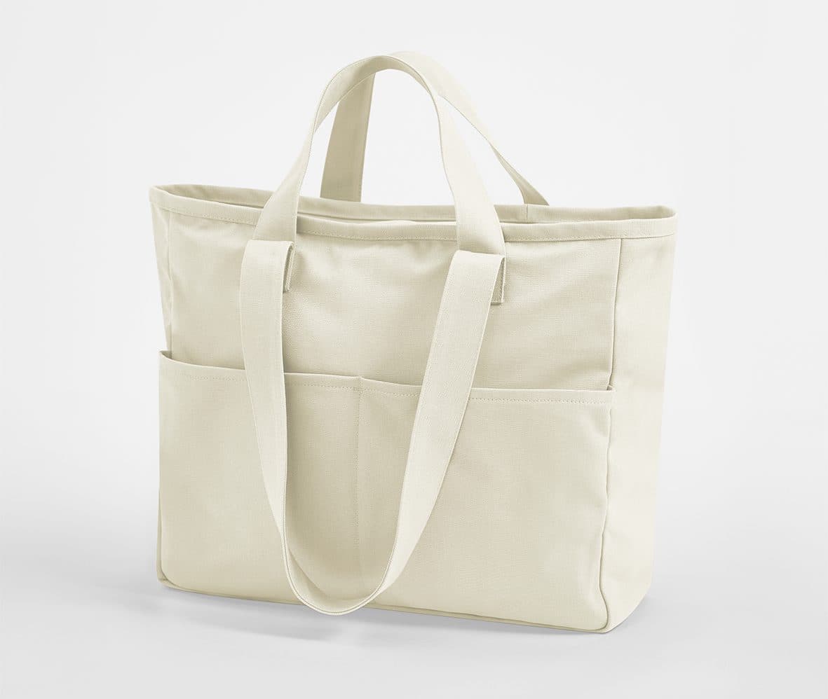 DUAL HANDLE CARGO POCKET TOTE