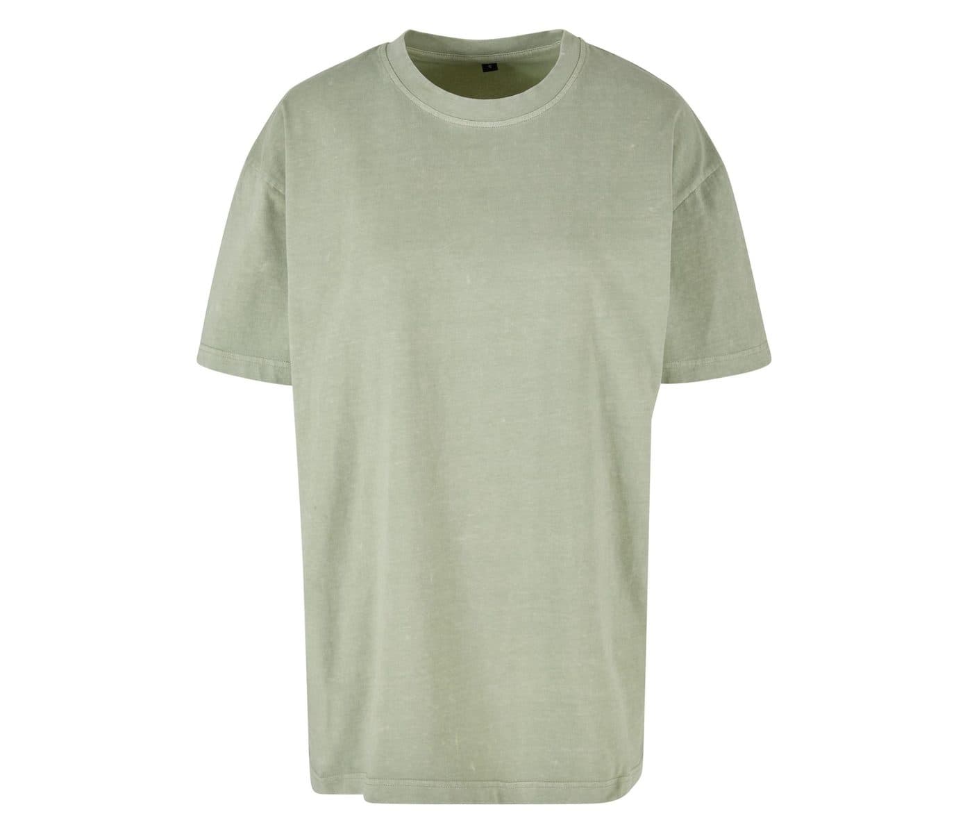 LADIES OVERSIZED ACID WASH TEE coloris Sauge doux