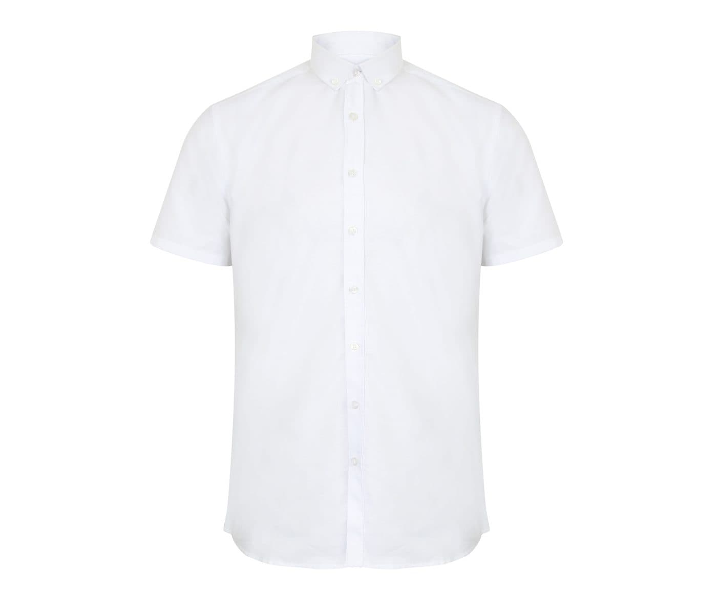 MEN’S MODERN S/S OXFORD SHIRT – REGULAR FIT coloris Blanc