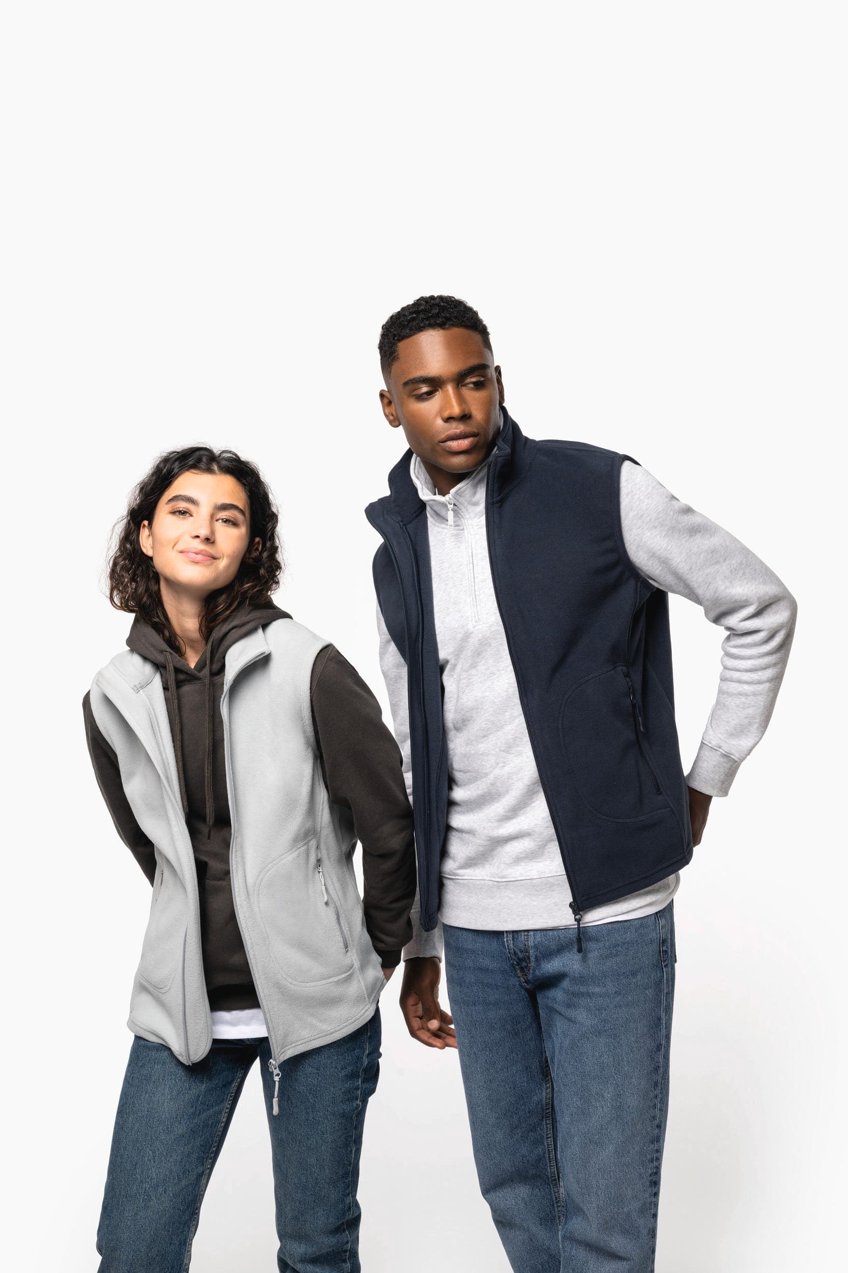 Bodywarmer micropolaire écoresponsable unisexe en situation