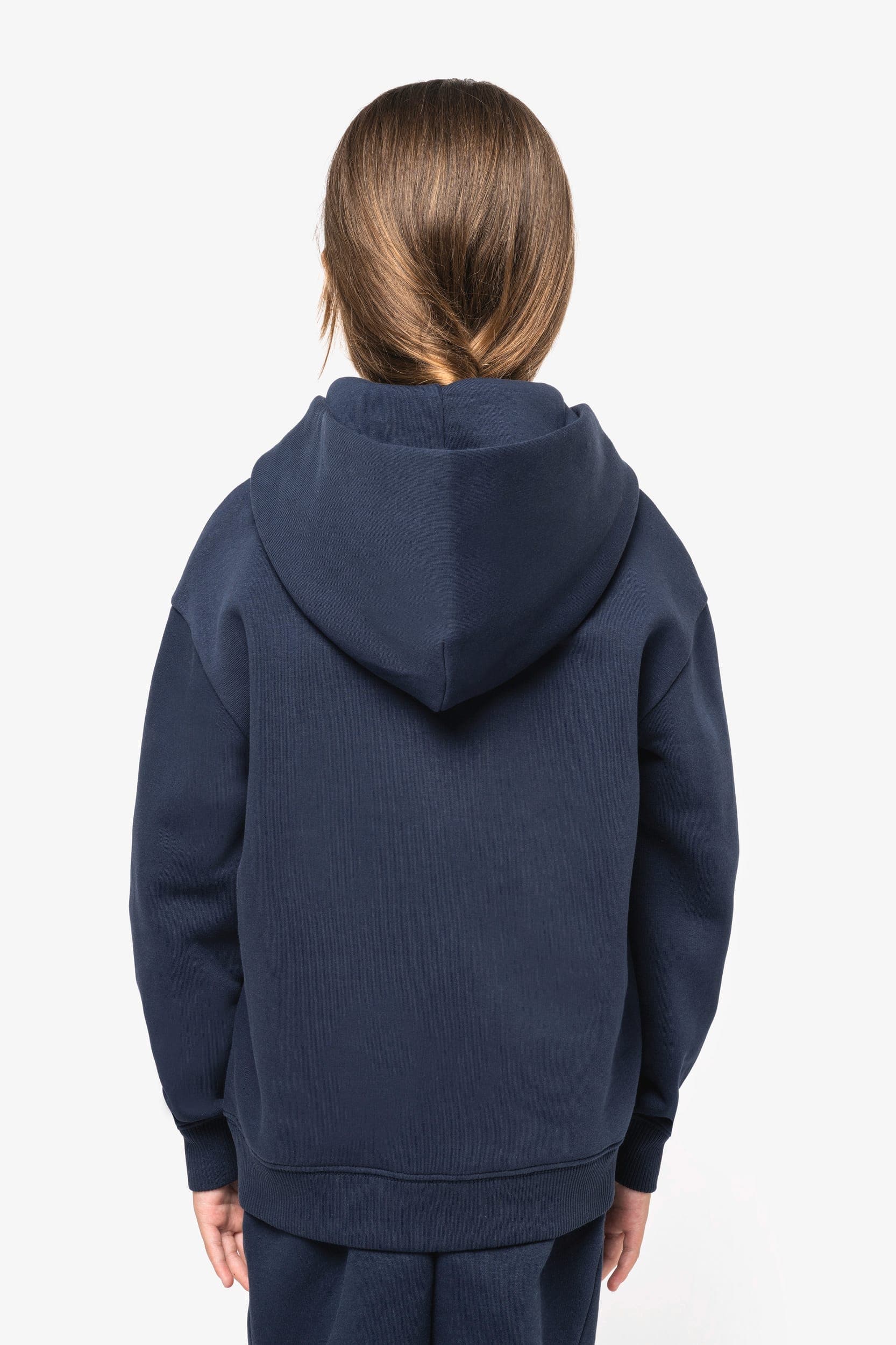 Sweat-shirt écoresponsable à capuche oversize enfant en situation