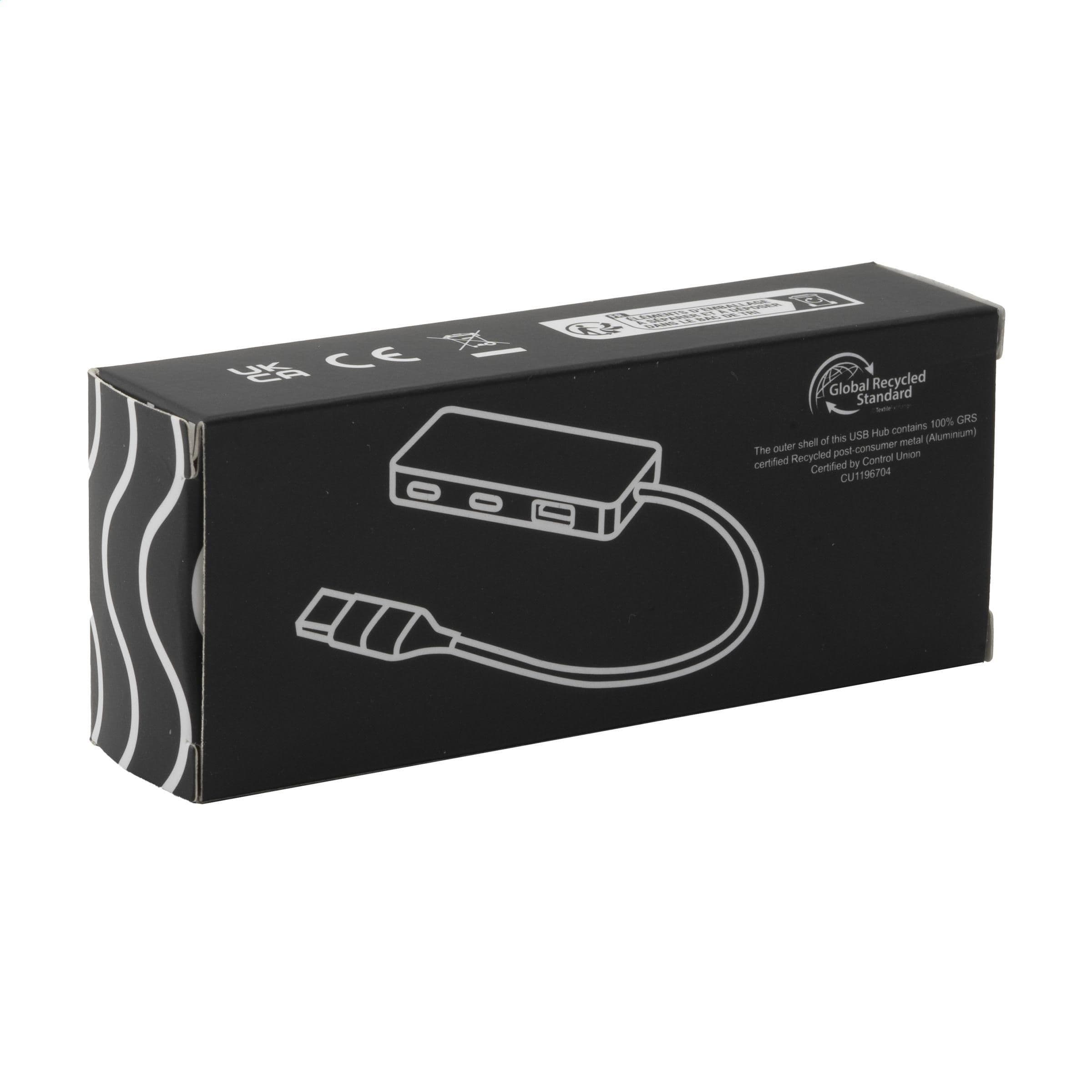 Hub USB Tecco GRS aluminium recyclé en situation