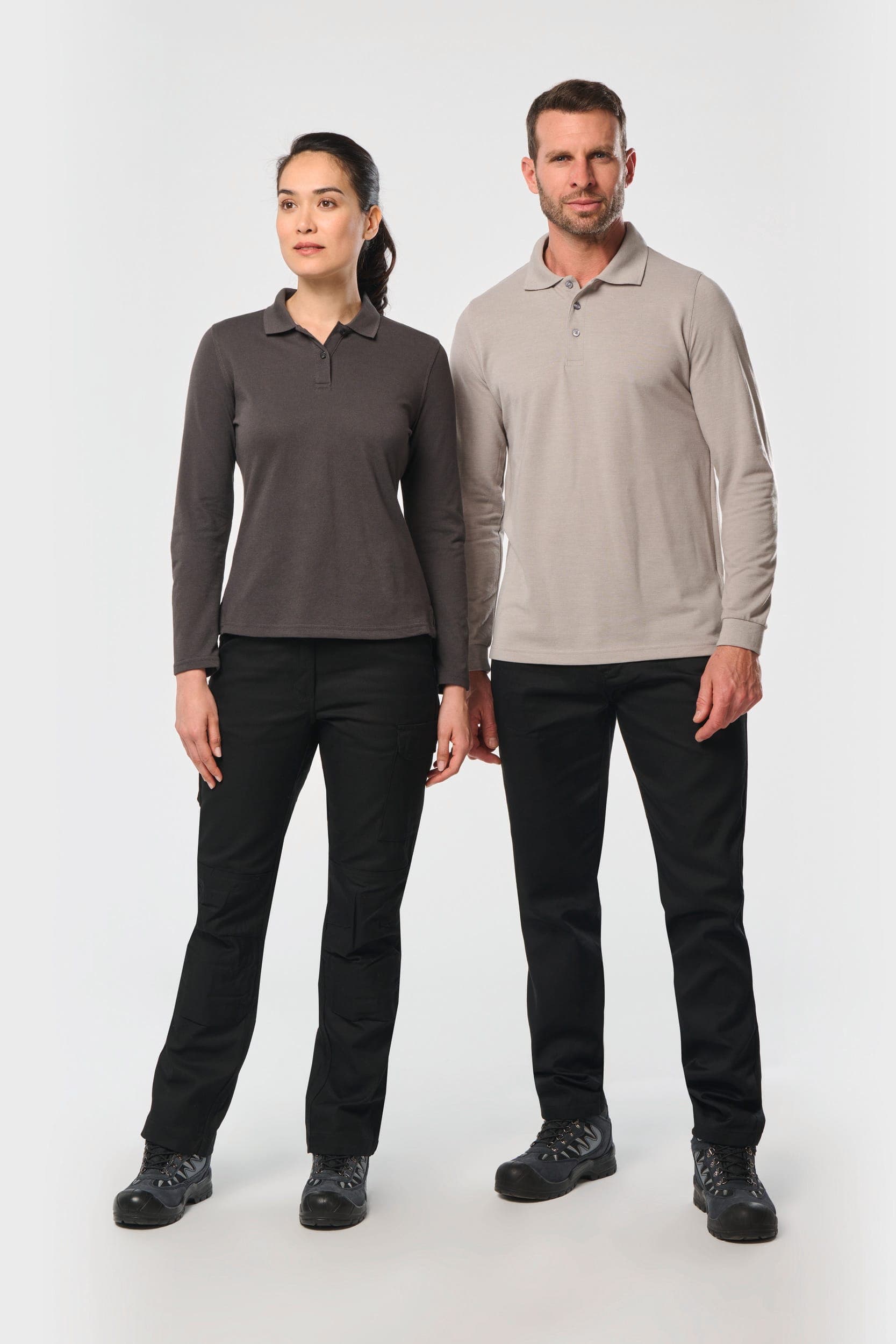 Polo manches longues femme en situation